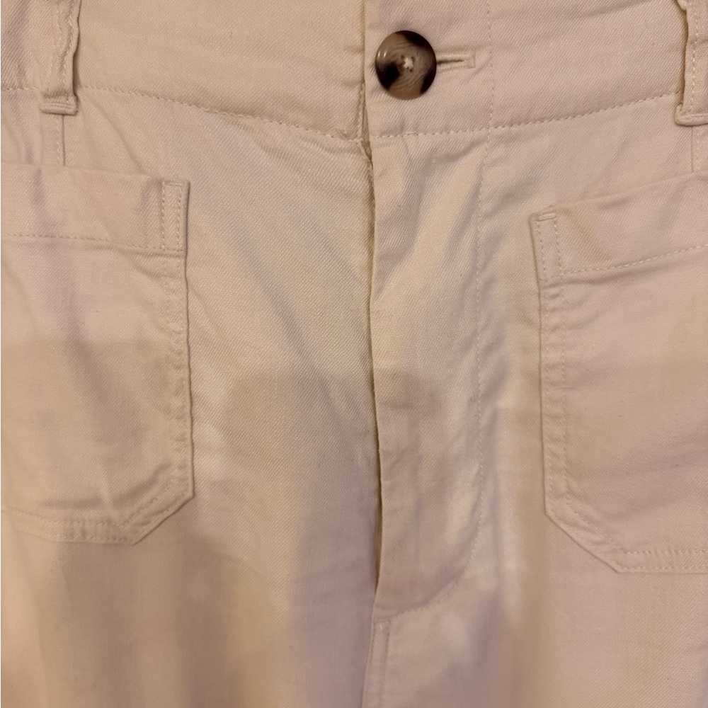 Anthropologie Maeve Colette Cream Pants - Picture 2 of 4